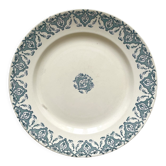 Round ironstone dish Rhodes, Longwy