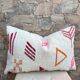 Handmade cushion cover in Berber wool: Moroccan Kilim cushion.