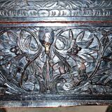 Ethnic carved wooden worker's furniture