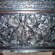 Ethnic carved wooden worker's furniture