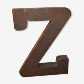 Lettre industrielle "Z" en fer