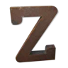 Lettre industrielle "Z" en fer