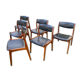 Suite de 6 chaises scandinaves « Soro Stolefabrik » années 60