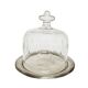 Art Nouveau bowl with crystal cake cover, Germany, 1920s, set of 2