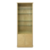 Vitrine haute en loupe d'érable moucheté des années 1980 de Studio Smania, style Memphis Milano vintage