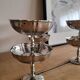 Coupelles fleurs en inox vintage