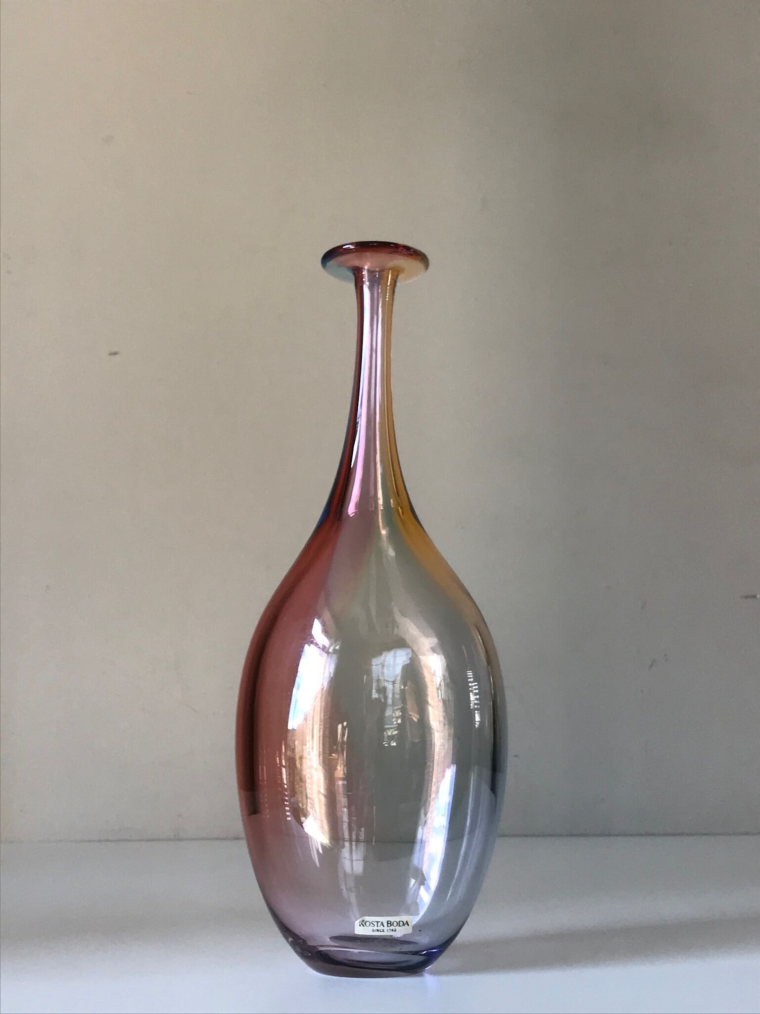 Vase kosta boda Fiji harlequin vintage design