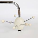 Space wall-mounted coat rack, chrome and plastic, 1970s