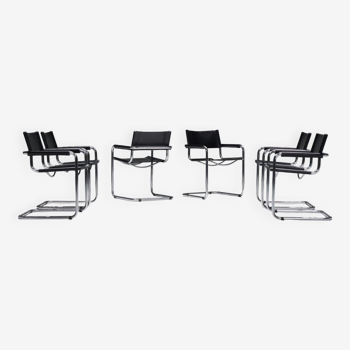 Ensemble de chaises à repas vintage S 34 par Mart Stam & Marcel Breuer pour Fasem