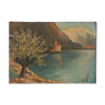 Peinture "le lac de montagne"