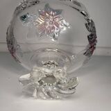 Footed glass fruit bowl