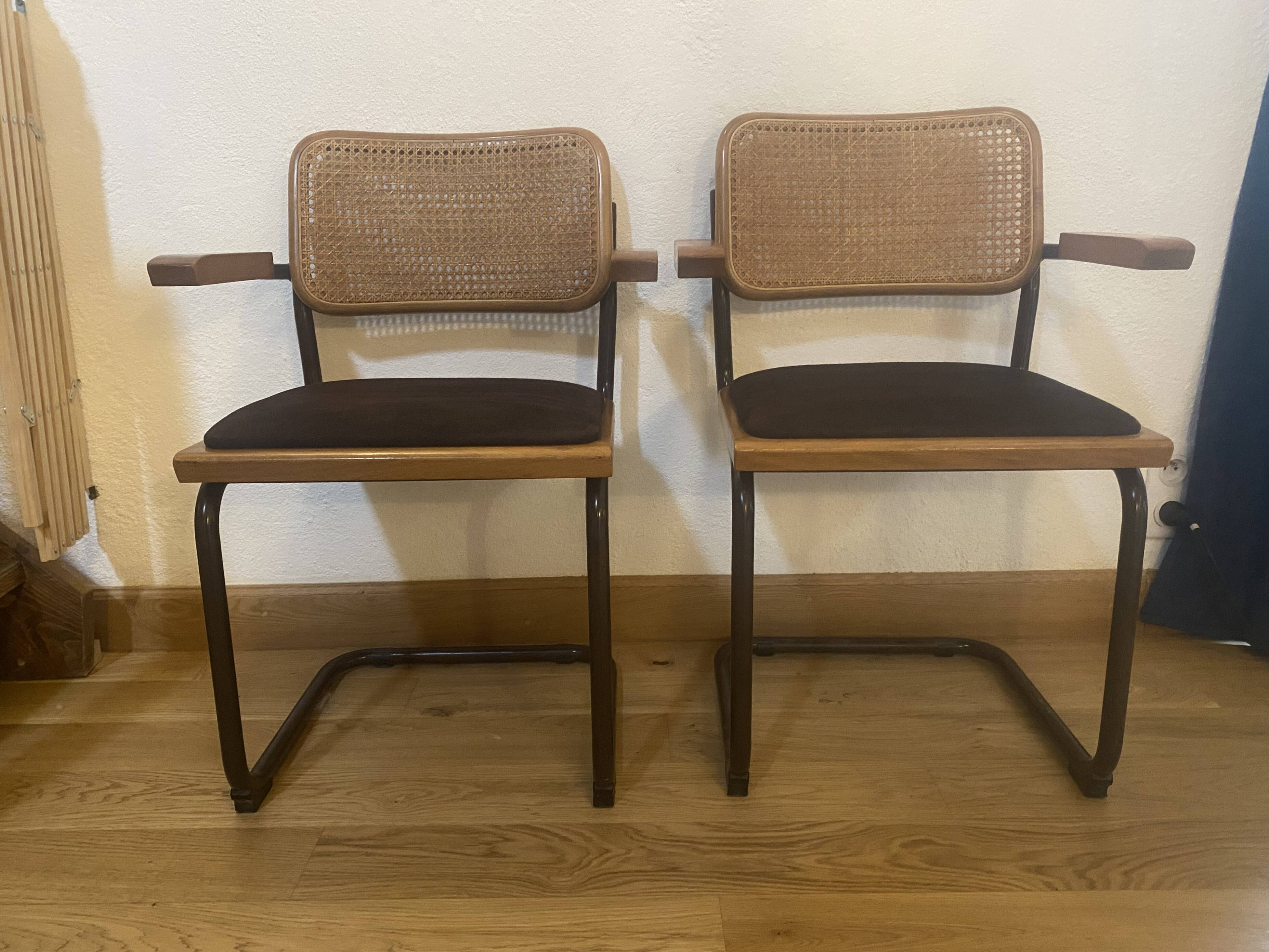 Paire de fauteuils rénovés type Breuer B64