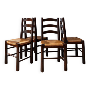 chaises rustiques attribuée