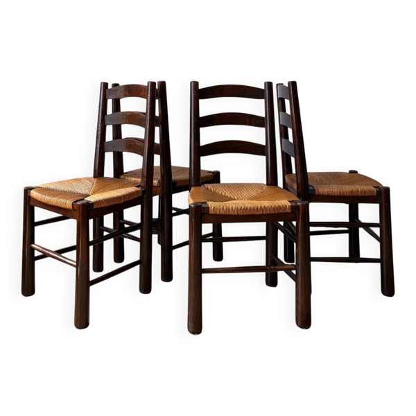 Chaises rustiques attribuée à Georges Robert