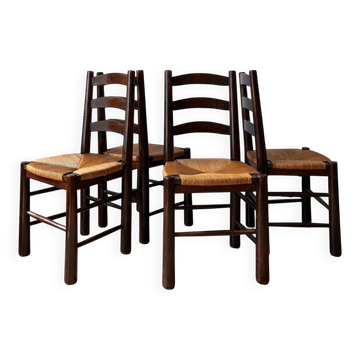Rustic chairs attributed to Georges Robert.