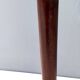 Set of Six Walnut Dining Chairs with Orange Fabric in the Style of Parisi