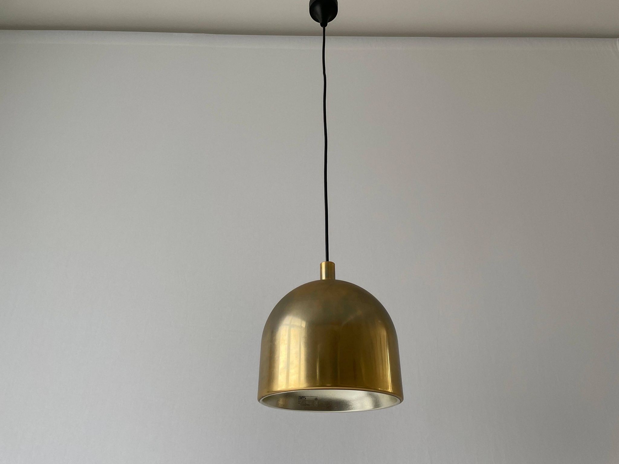 Suspended lamp in gold metal A Space by Staff Leuchten, 1970s, Germany
