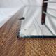 Art Deco wooden hat rack wall shelf with mirror