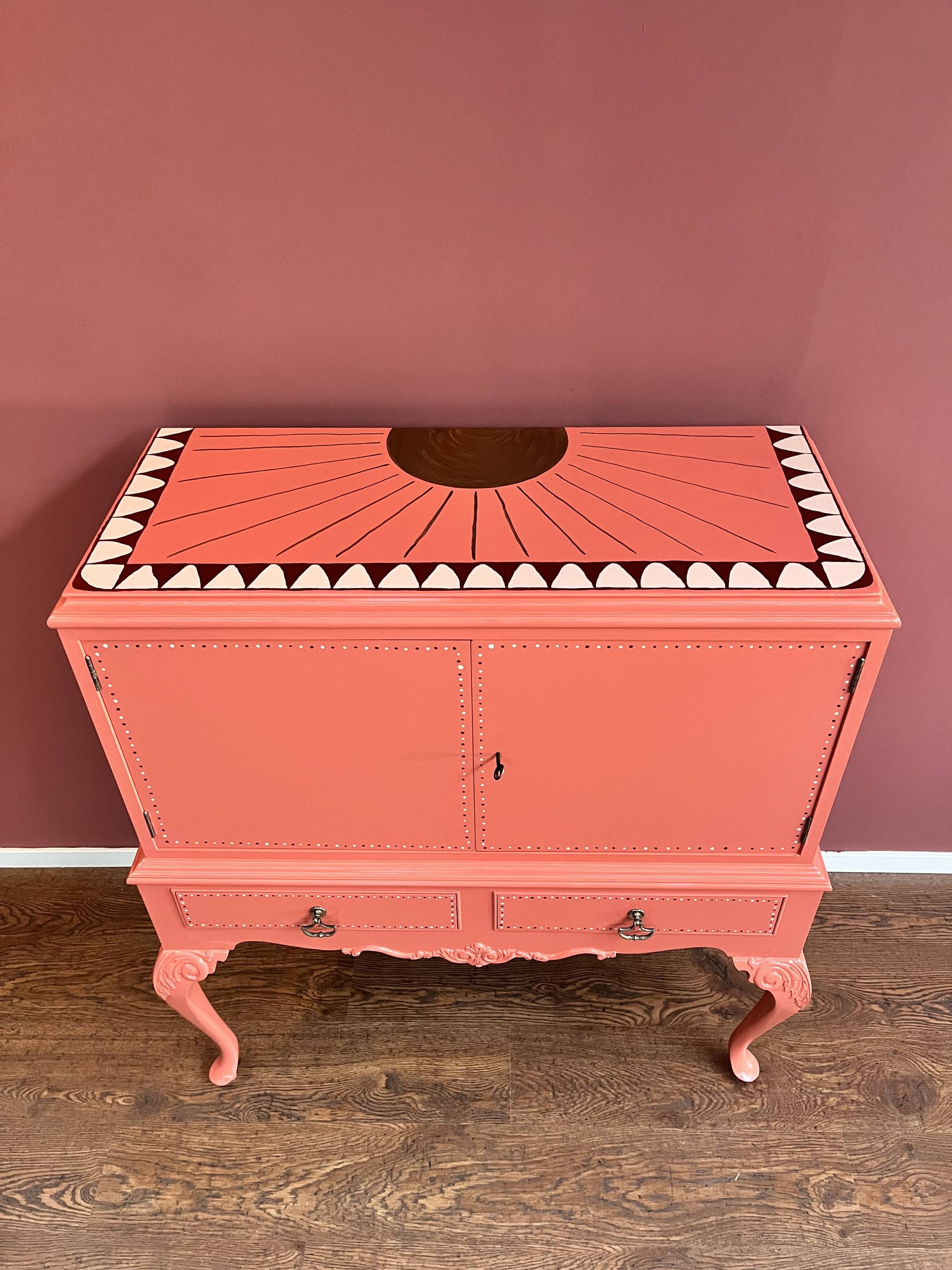 Sunny Side Up – Cabinet vintage peint à la main