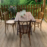 Vintage rattan table