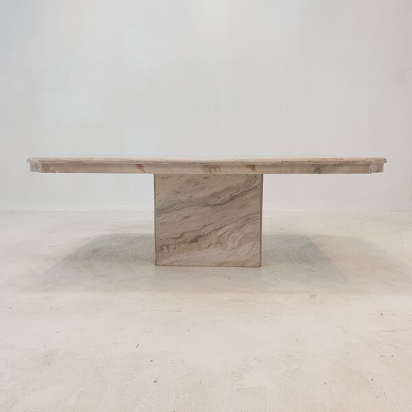 Table basse en marbre italien, années 1980