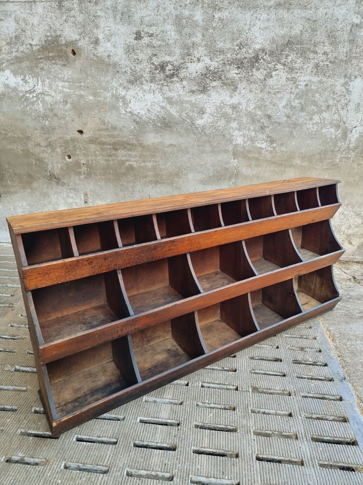 Antique grocery cabinet shop cabinet pine compartment unit 230 cm