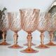 Set de 6 verres a vin rose