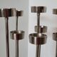 Candle holder with 9 branches in chrome-plated metal
