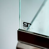 Bureau d'appoint en verre Galotti & Radice Italie 1980