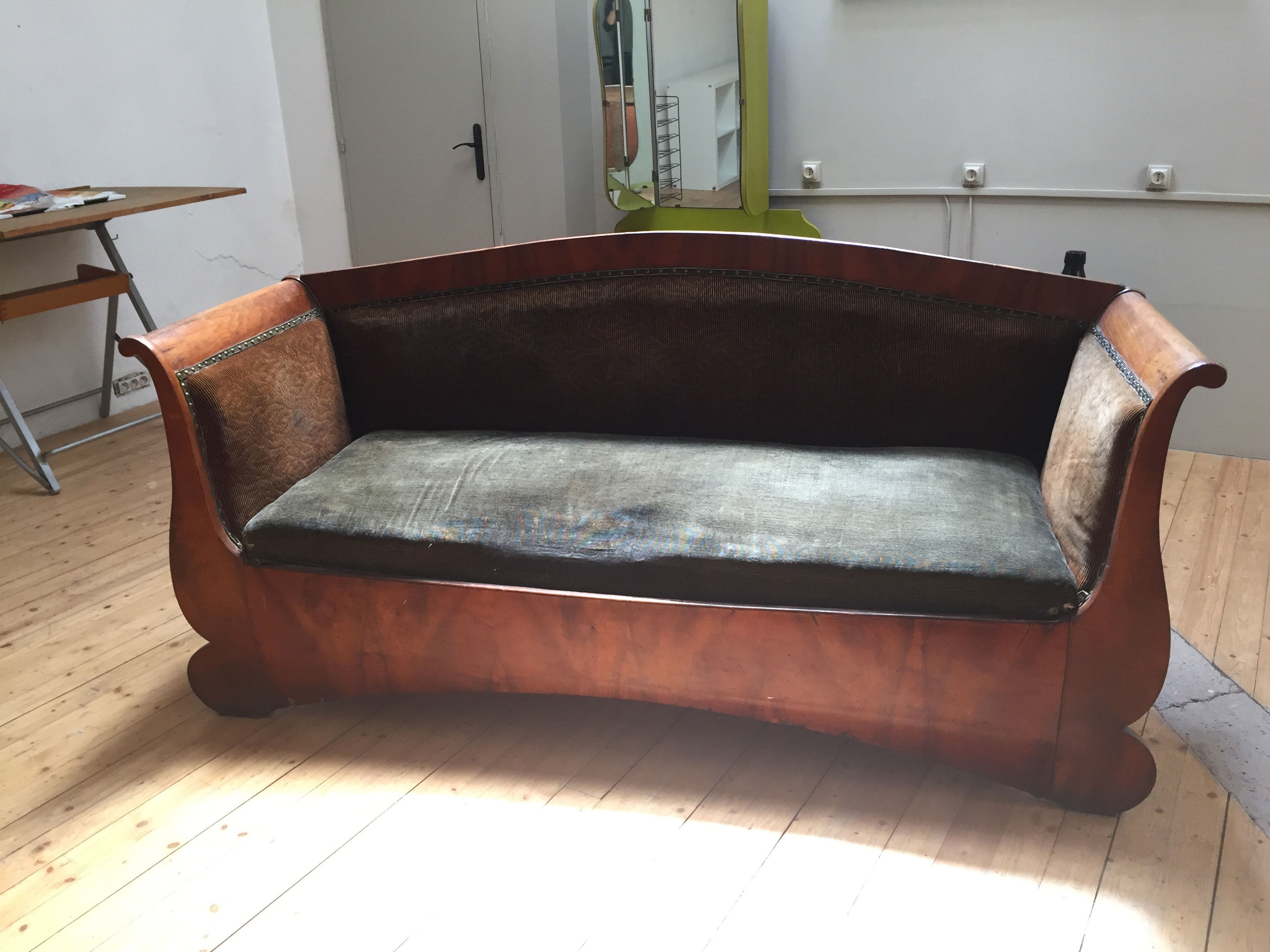 Old wooden sofa