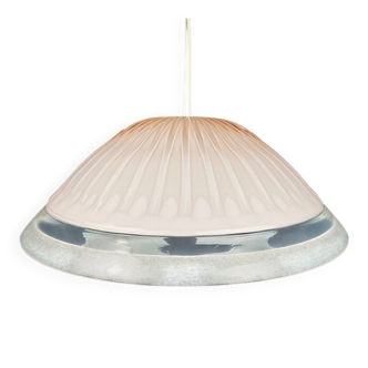 Vintage Italian pink Murano glass chandelier, 1970s.