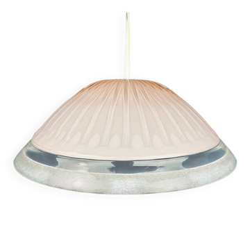Vintage Italian pink Murano glass chandelier, 1970s.