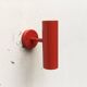 Mid-century minimalist red wall lamp, set of 2.