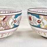 2 anciennes tasses + sous-tasses à thé porcelaine Sarreguemines Minton