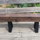 Banc en chêne piétement acier