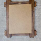 Rustic neo-rustic mirror, handcrafted, solid wood, 54 by 64 cm