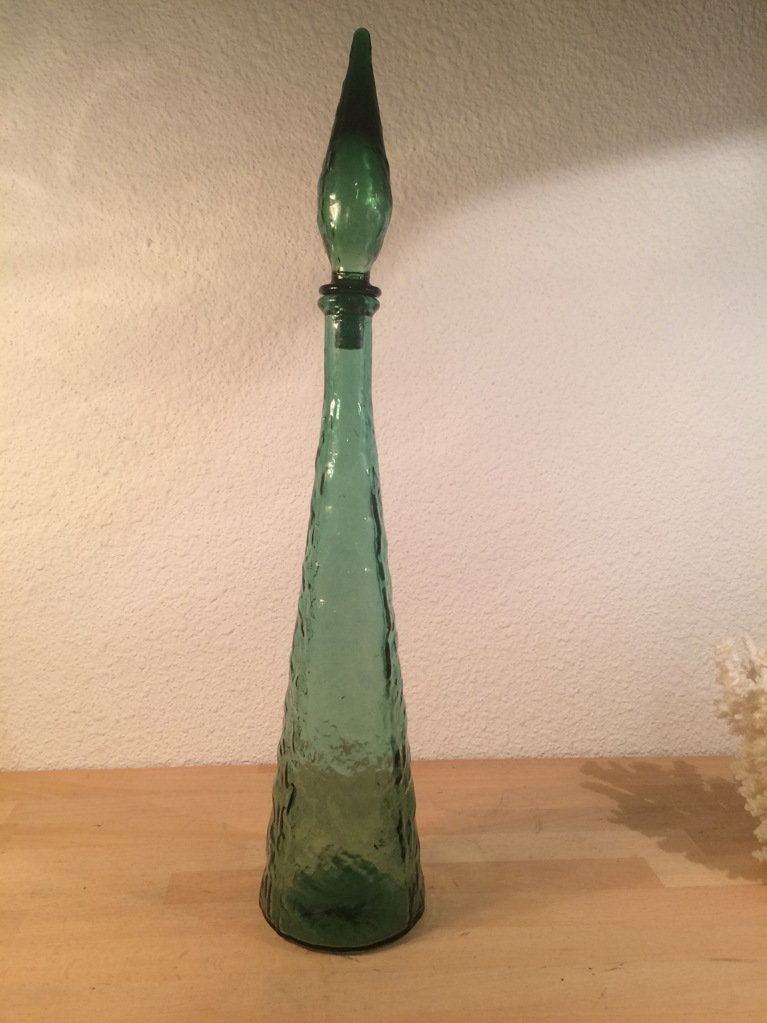 Bottle Empoli Italian glass green 58 cm