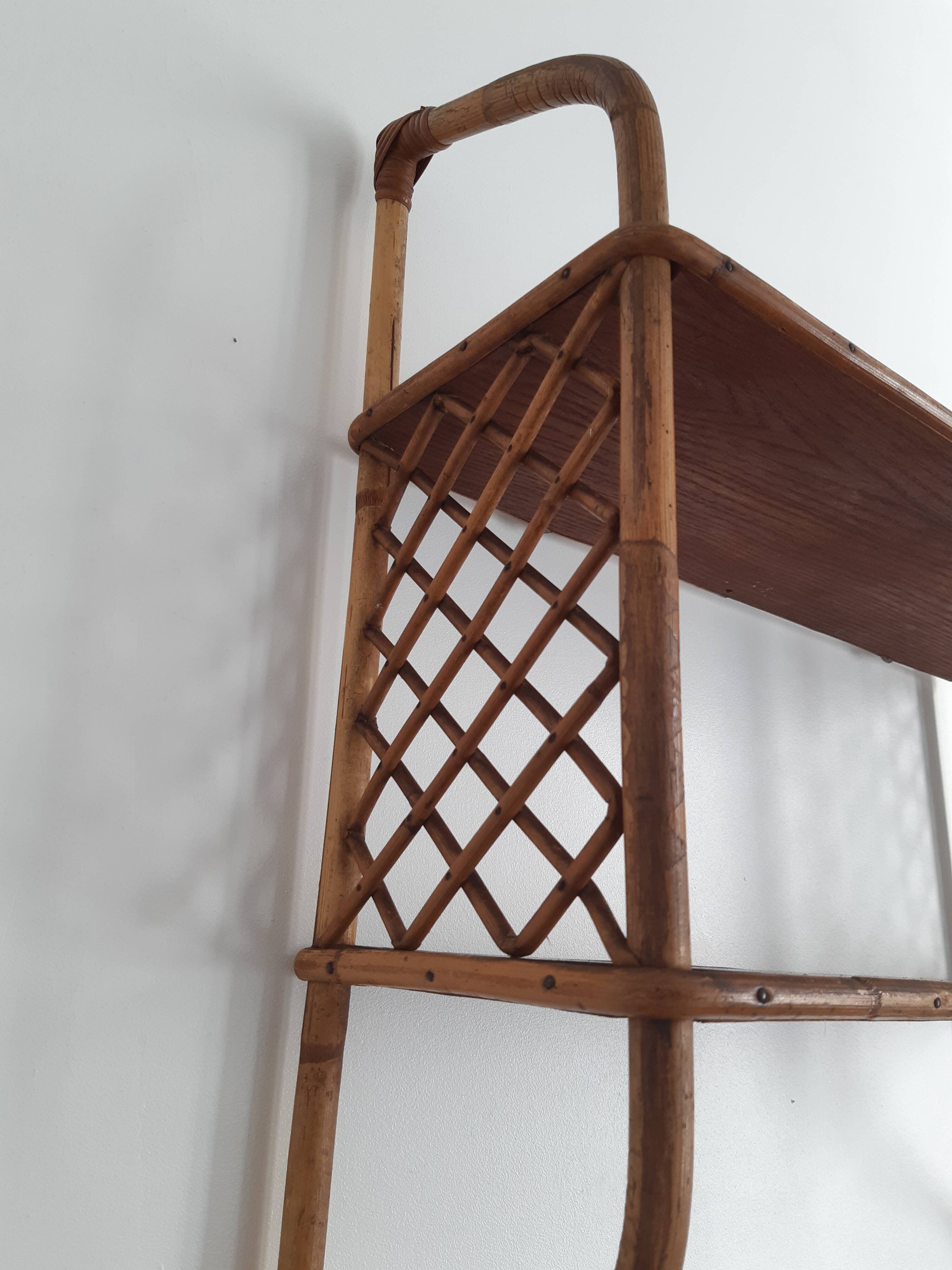 Vintage rattan floor