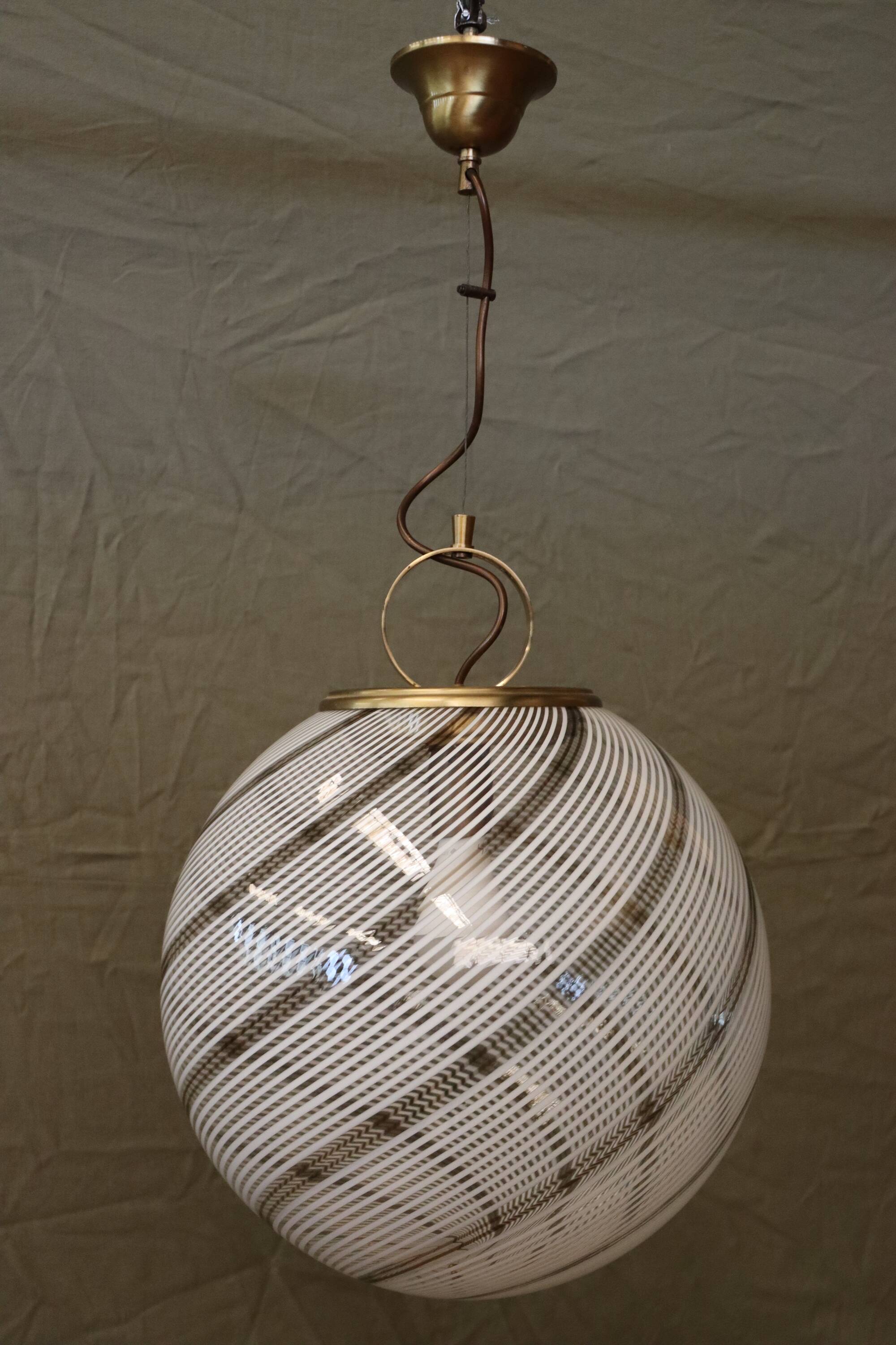 Murano glass ball chandelier from the 70s.