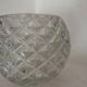 Vintage pressed glass bowl / pocket bowl – diamond pattern – 1960s/70s