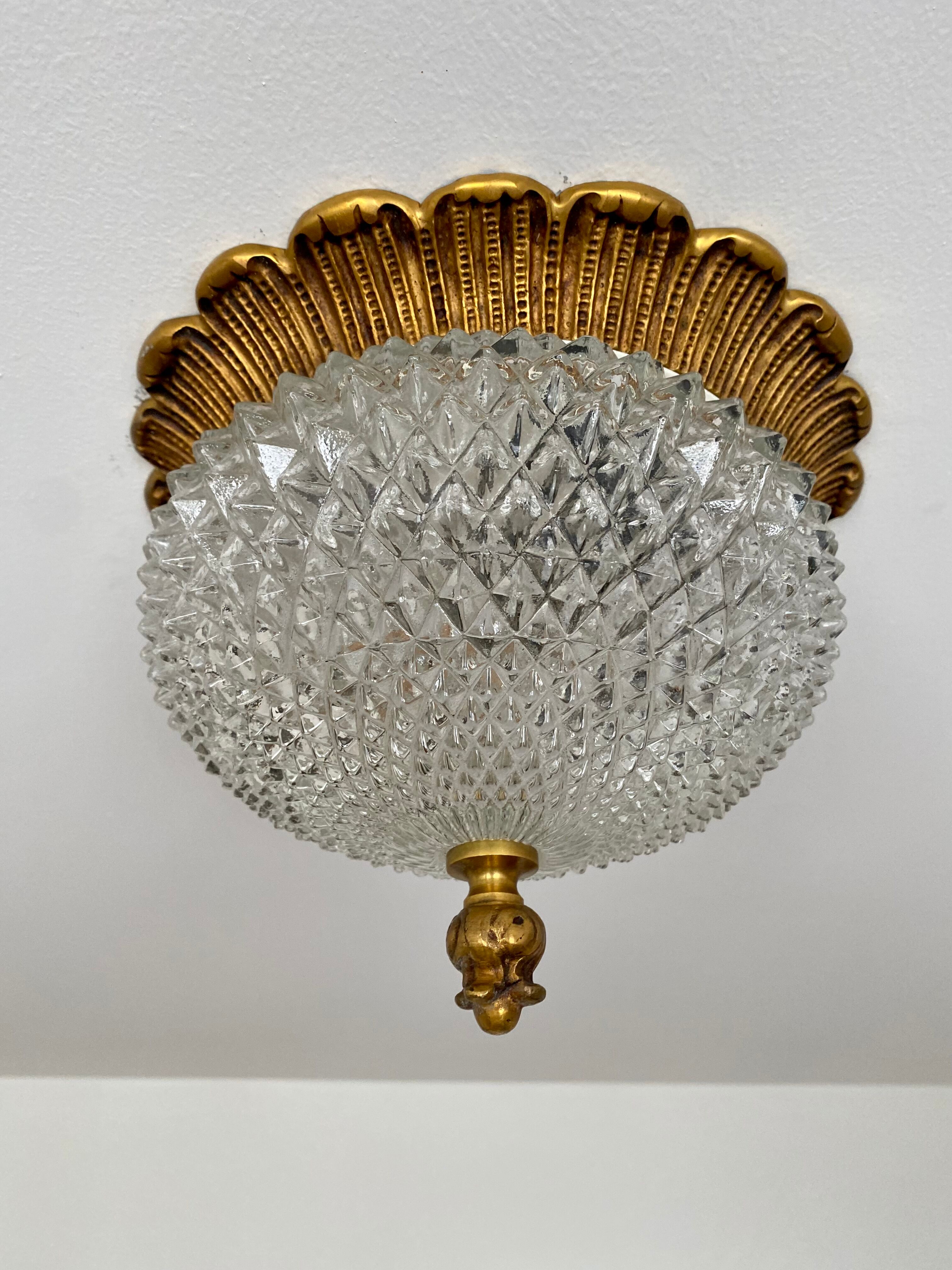 Vintage diamond tip ceiling lamp