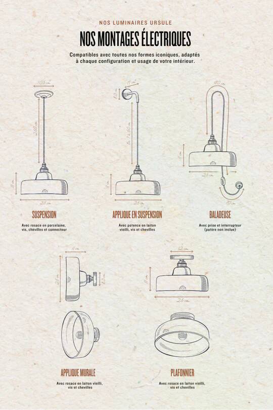 URSULE - Red terracotta - Pendant light