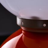 Space Age Orange Glass Lamp, 1970s