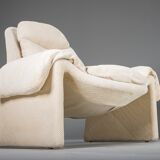 P60 chairs and ottomans by Vittorio Introini for Saporiti, 1960s, set of 4