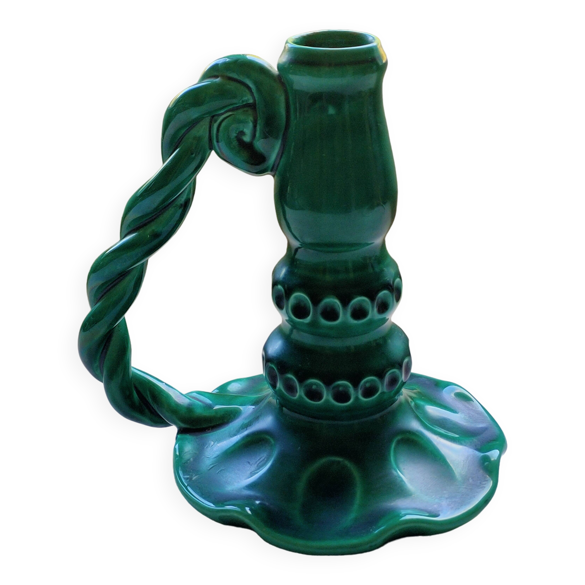 Ceramic candle holder.