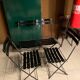 4 folding chairs Habitat 80s plastic and metal