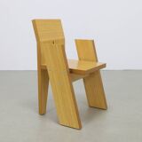 2 chaises architecturales, pièce unique, par un architecte néerlandais