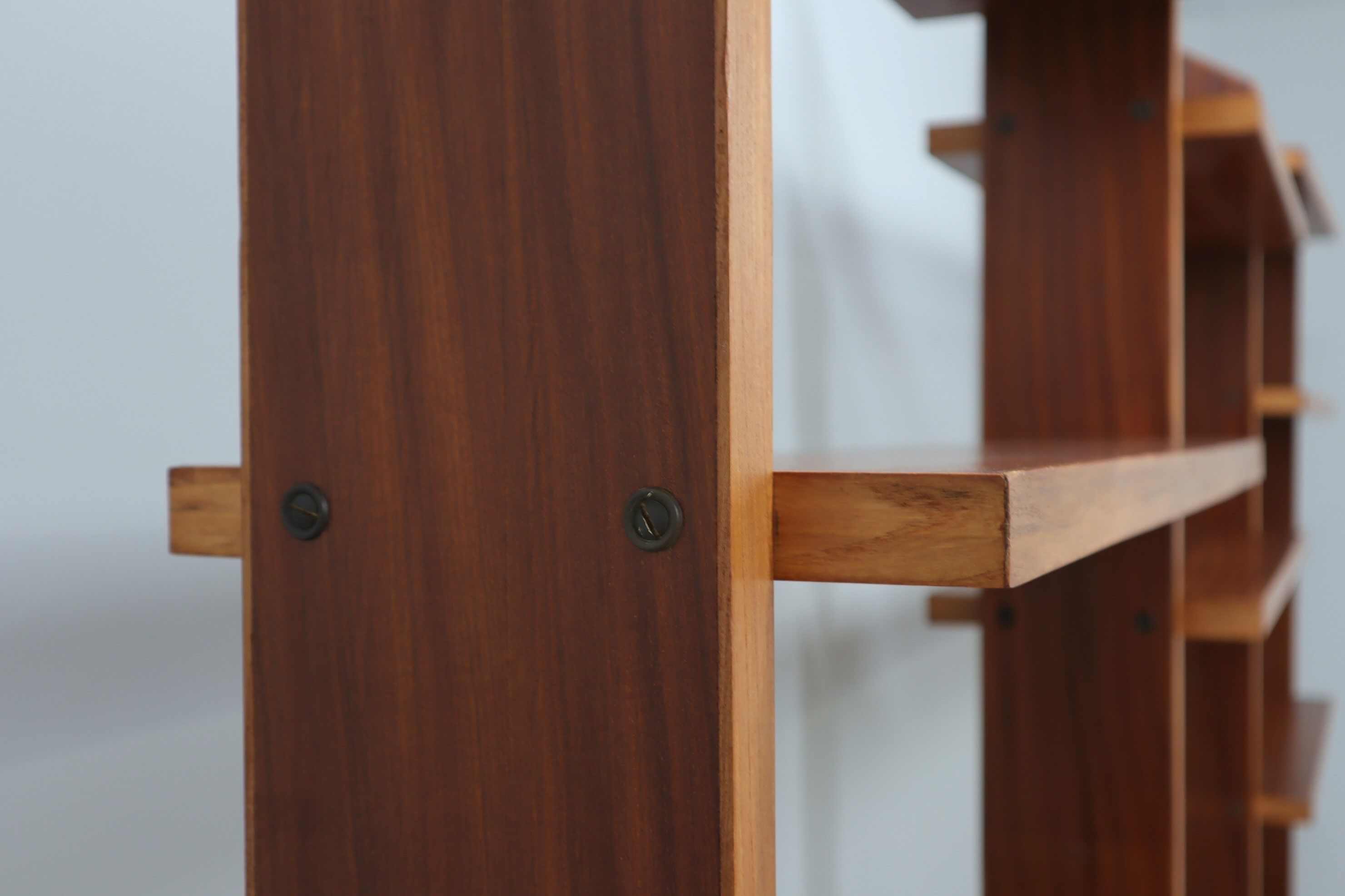 Mid century teak shelves bookcase 1960s