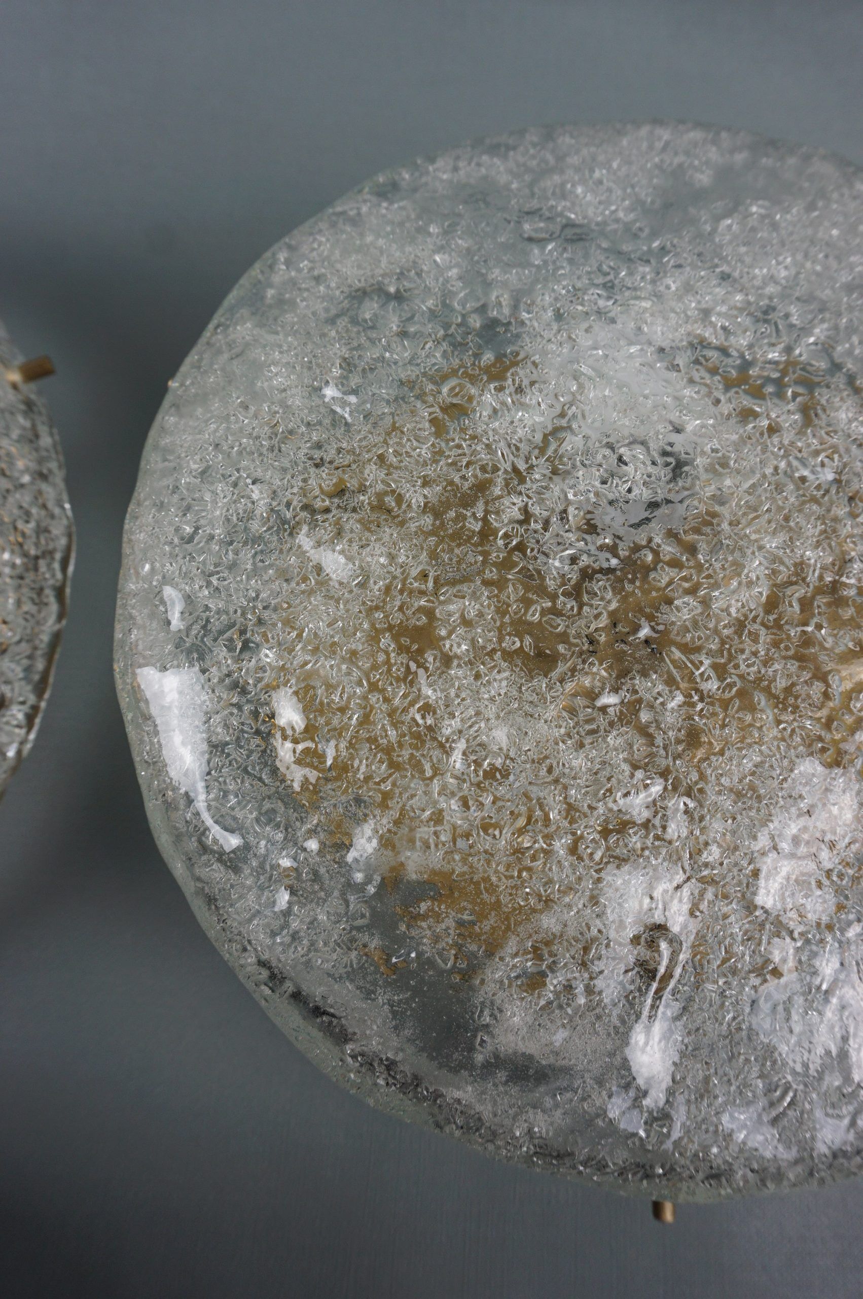 Set of two ceiling lamps with glazed glass by Kaiser Leuchten