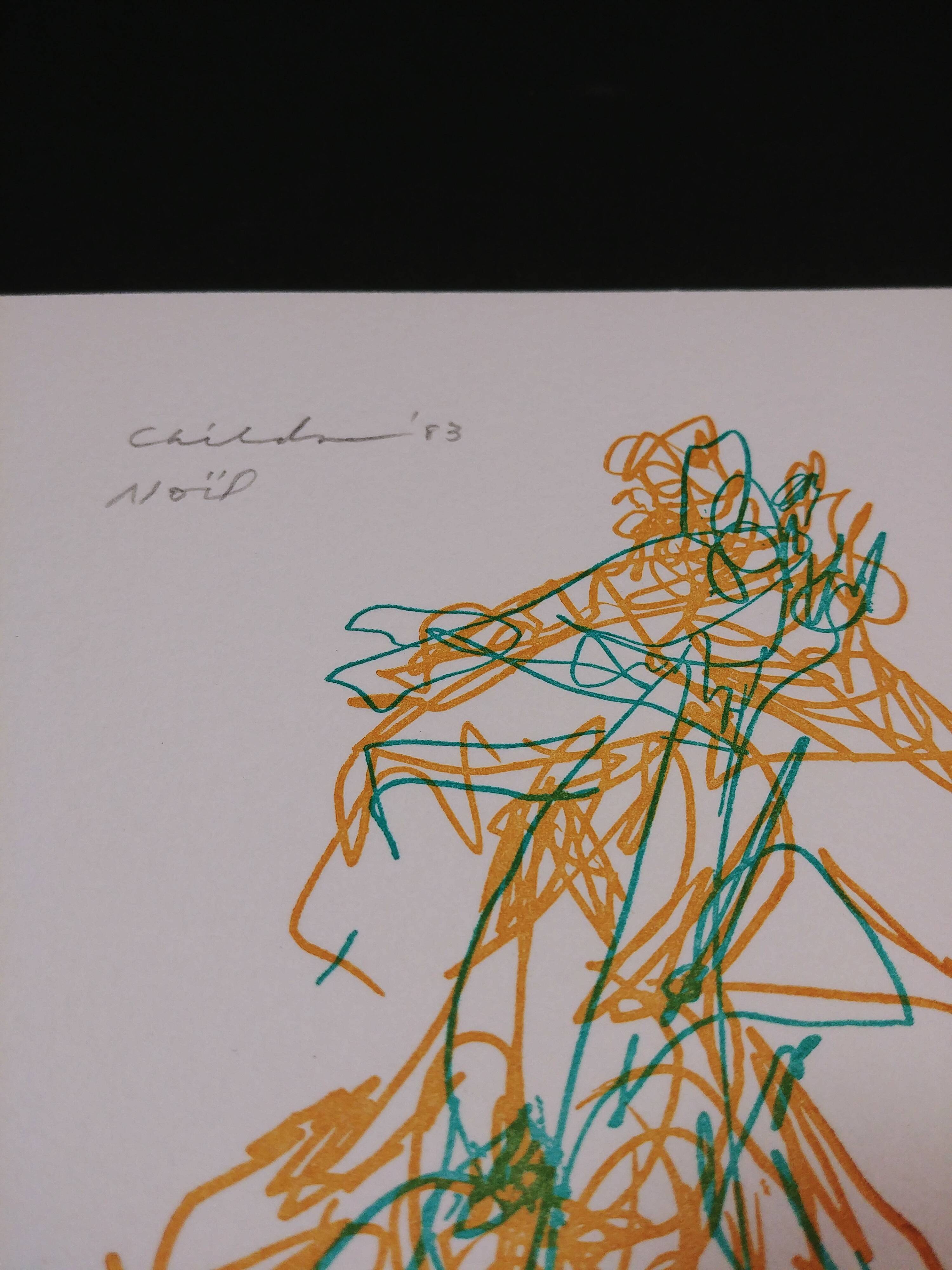 Eau forte - aquatinte - Bernarnd childs - Noel 1983